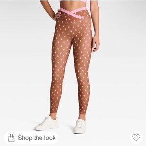 Women's High-Rise Crossover Waistband
7/8 Leggings - JoyLab™ Brown Medium